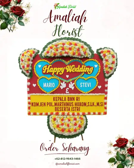 Papan Bunga Pernikahan 3 Ilir